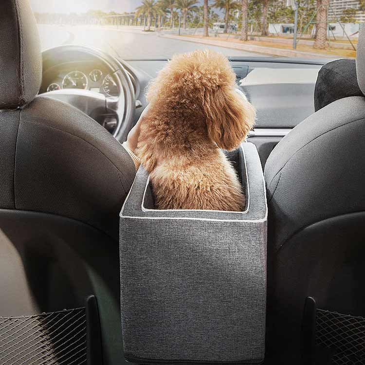 【送料無料】ドライブベット キャリー ベット ドライブボックス クッション性 小型犬 猫 ペット用品 車載 肘掛け アームレスト カー用品 キャリー 車用 いぬ ドライブ用品 お出かけ アウトドア 外出 旅行 安全 便利 飛び出し防止リード付き ギフト pica-holic-10001799 Picaholic サンプル画像3