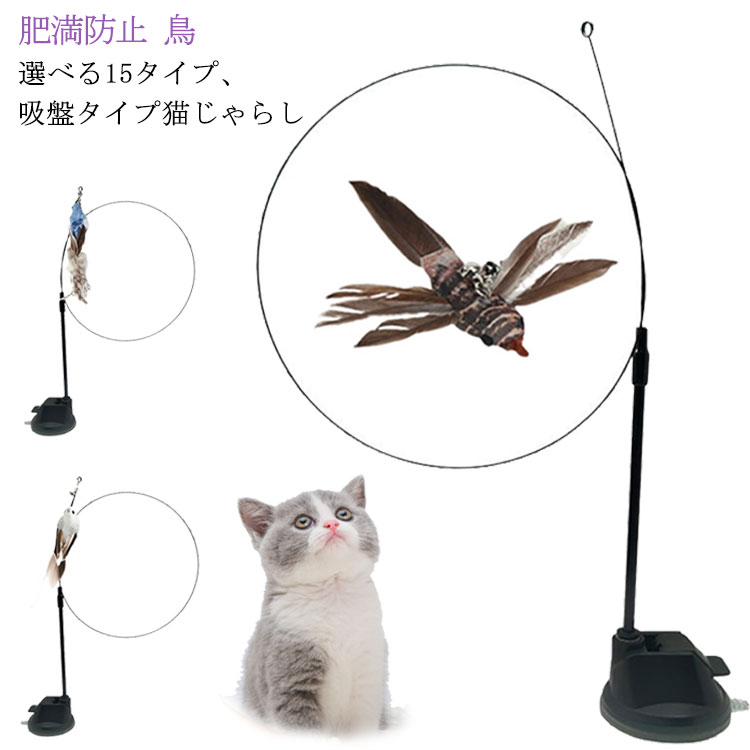 【送料無料】猫じゃらし 固定 おもちゃ 吸盤 羽のおもちゃ かわいい 猫用品 ねこじゃらし 鳥おもちゃ 噛むおもちゃ ベル付き 猫 鈴 ペット用品 羽根 おもちゃ 人気 羽のおもちゃ 守番対応 運動不足解消 肥満防止 キャット 一人遊び 遊び道具