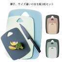 まな板 【送料無料】まな板 まな板セット　3枚セット カッティングボード 調理器具 まないた 北欧風 シンプル 無地 セット 滑り止め付き プラスチック 吊り下げ 省スペース 割れにくい 軽量 家族用 おしゃれ 使い分け 薄手 俎板 一人暮らし ギフト 贈り物