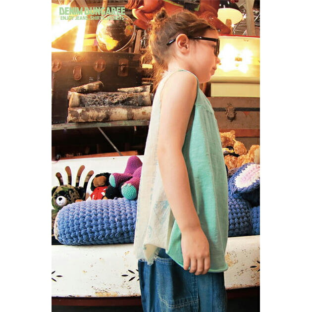セール【デニム＆ダンガリー　DENIM DUNGAREE】テンジク 24 ノースリーブ TEE (130) 【22520428】 3
