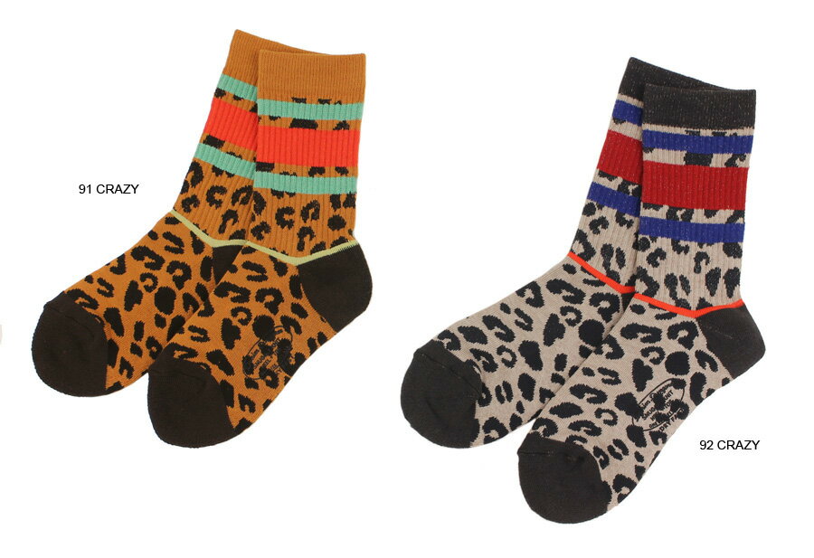 【デニム＆ダンガリー　DENIM DUNGAREE】ヒョウガラ SOX (M-L/16-21cm)【942007】