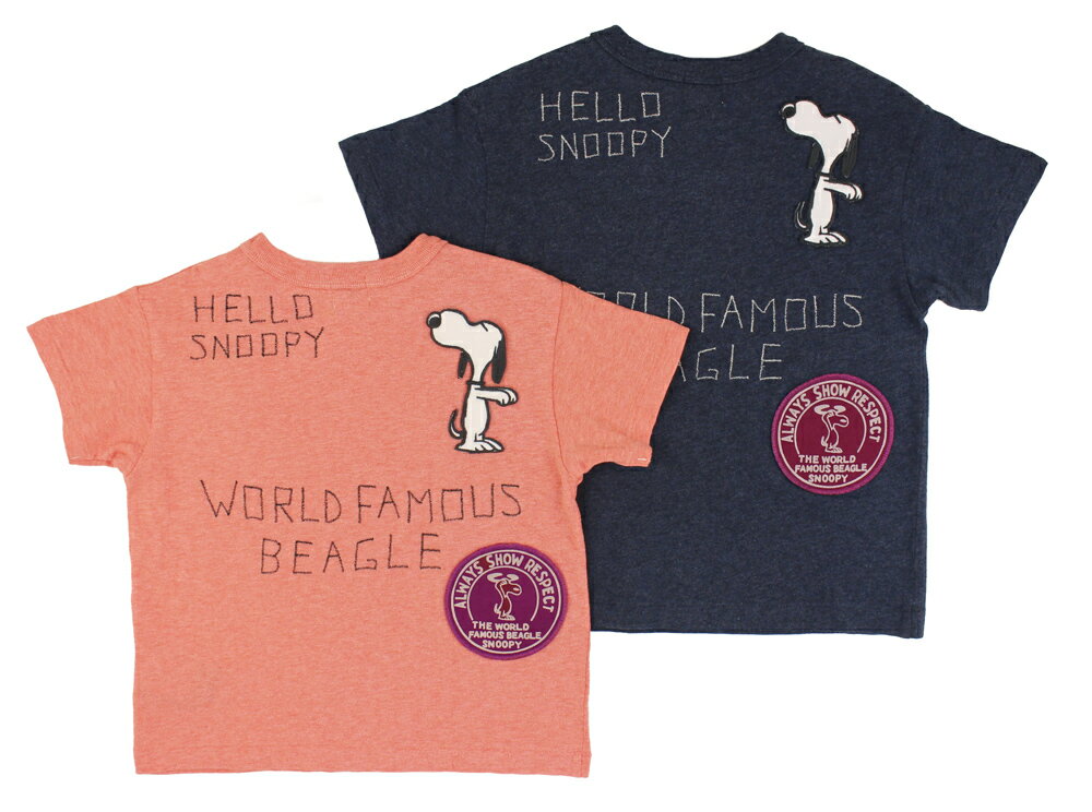 【デニム＆ダンガリー　DENIM DUNGAREE】テンジク SNOOPY HELLO TEE (01-02)BIG型【3742402】 3