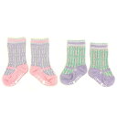 【セール　fafa/フェフェ　ベビー靴下】MISHA (SOCKS/SOX)(BABY M/11-13cm)　リボンストライプ／足裏滑り止め付き