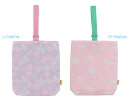 【fafa/フェフェ　シューズポーチ】GOGO (Shoes Pouch)/ライラックリボン・パウダーピンクリボン/シンプルなワンハンドルタイプのシューズケース◆メール便発送可能◆