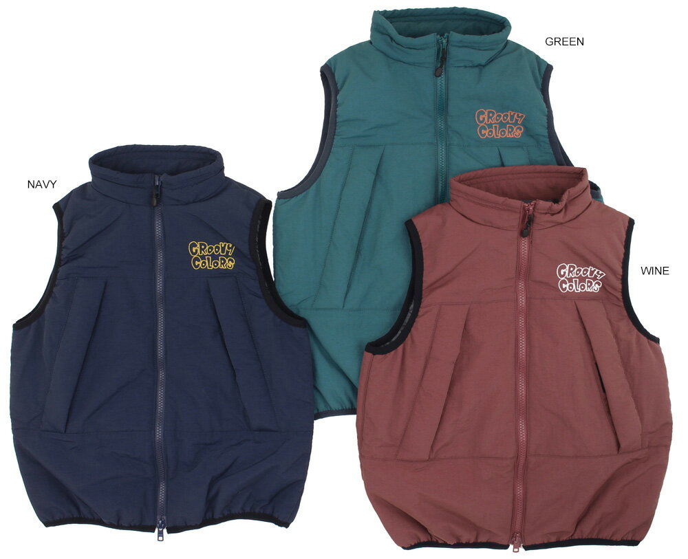 【グルーヴィーカラーズ GROOVY COLORS】ナイロンタフタ VEST (135-145)【42580203】