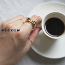 [期間限定20%OFF《12日(土)09:59まで》PICCIN ボリュームテキストリング(SIS) リング ring アクセサリー レディース ゴールド GOLD テキスト SIS 可愛い カジュアル PICCIN ピッチン