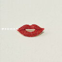 PICCIN ブローチ (Red Lips) レディース アクセサリー ブローチ コサージュ モチーフ リップ 唇 レッド