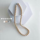 PICCIN マグネット金具カラーパールネックレス(8mm) レディース アクセサリー ネックレス パール マグネット ゴールド シルバー オフホワイト