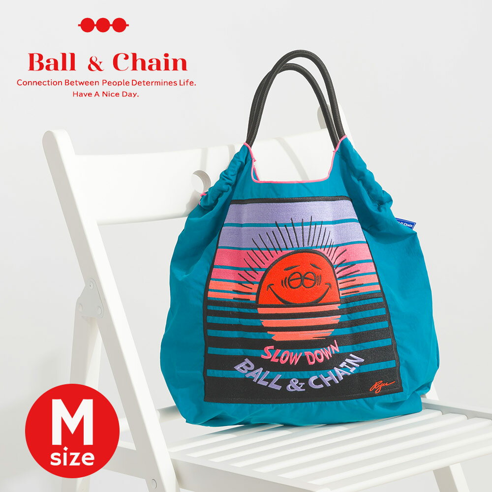 [正規販売店] [Ball&Chain] ボール&チェーン shopping bag-Ryu Ambe Mサイズ SUN SET レディース エコバッグ 刺繍 おしゃれ カジュアル トート プール レッスン バッグ Ball&Chain PICCIN ピッチン ボールアンドチェーン サンセット 洗える トートバッグ ギフト M PICCIN