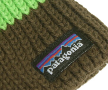 patagonia パタゴニア ニット帽 スラウチャービーニー 29230 RWA-819 ラグビーストライプ:ウォータークレス グリーン×ブラウン