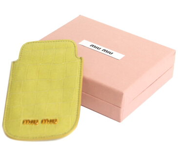 【送料無料】miu miu ミュウミュウ iphoneケース ST.COCCO LUX 5ARE42-NKG-F068X ANANAS イエロー 【楽ギフ_包装】