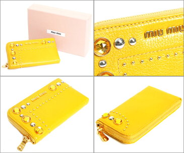 【送料無料】【新品】miu miu ミュウミュウ ポーチ iphoneケース MADRAS CRISTAL マドラスクリスタル 5ARE99 2A2S F065Y SOLEIL イエロー