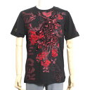Red Monkey レッドモンキー メンズ Tシャツ 半袖 NINJA MONKEY RDMT106 プリント 刺繍 ブラック レッド メンズファッション ト...