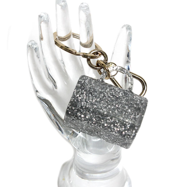 FURLA フルラ キーホルダー キーチャーム 724986 CANDY KEYRING BORSA キャンディバッグ型 COLOR SILVER ラメ入り