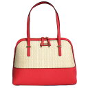 ケイトスペード ショルダーバッグ レディース kate spade ケイトスペード かごバッグ 2way ショルダーバッグ CEDAR STREET STRAW MAISE PXRU5684-604 ナチュラル/ダークピンク レザー 革