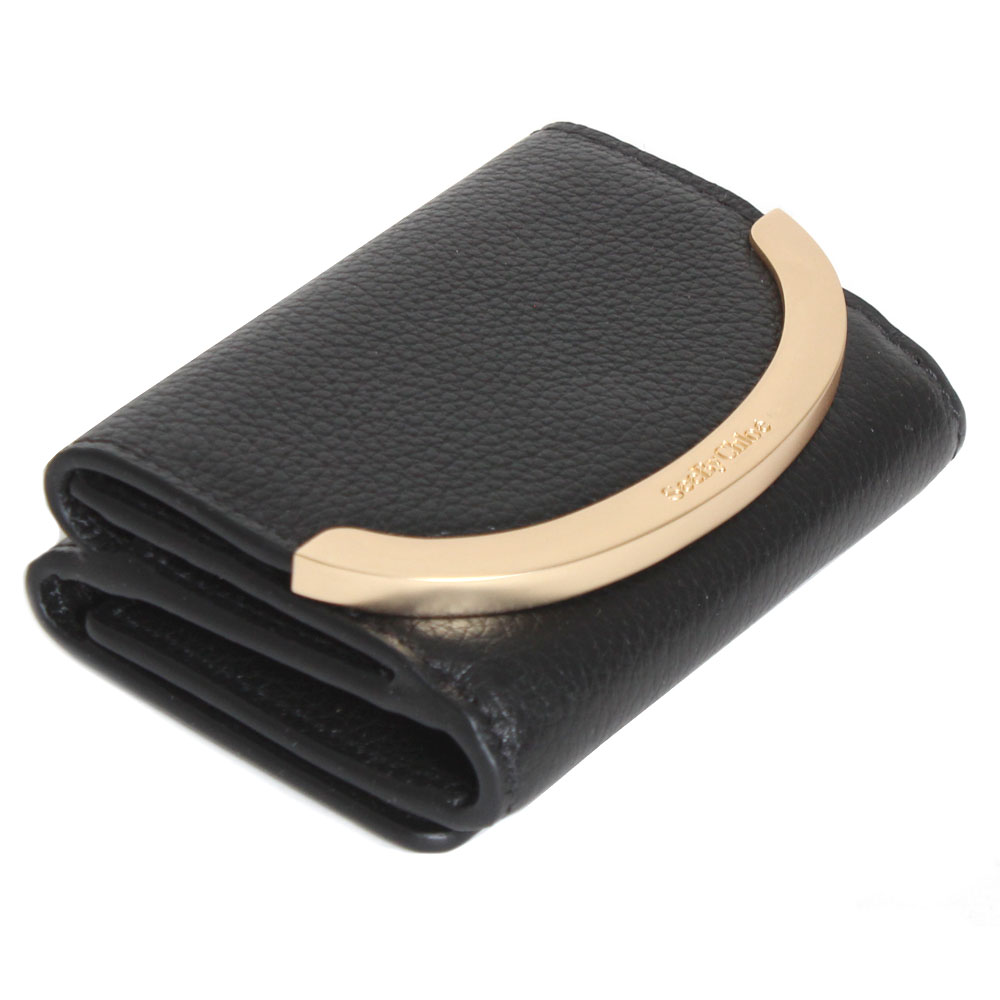 シーバイクロエ バッグ SEE BY CHLOE シーバイクロエ コンパクト財布 COMPACT WALLET LIZZIE CHS19AP891349 001 BLACK