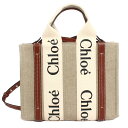 【送料無料】【新品】Chloe クロエ トートバッグ CHC22AS397I2690U SMALL TOTE WITH STRAP White-Brown(4)