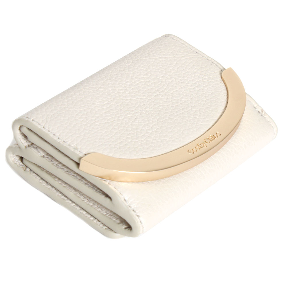 シーバイクロエ 財布（レディース） SEE BY CHLOE シーバイクロエ コンパクト財布 COMPACT WALLET LIZZIE CHS19AP891349 24H CEMENT BEIGE セメントベージュ グレージュ ニュアンスカラー