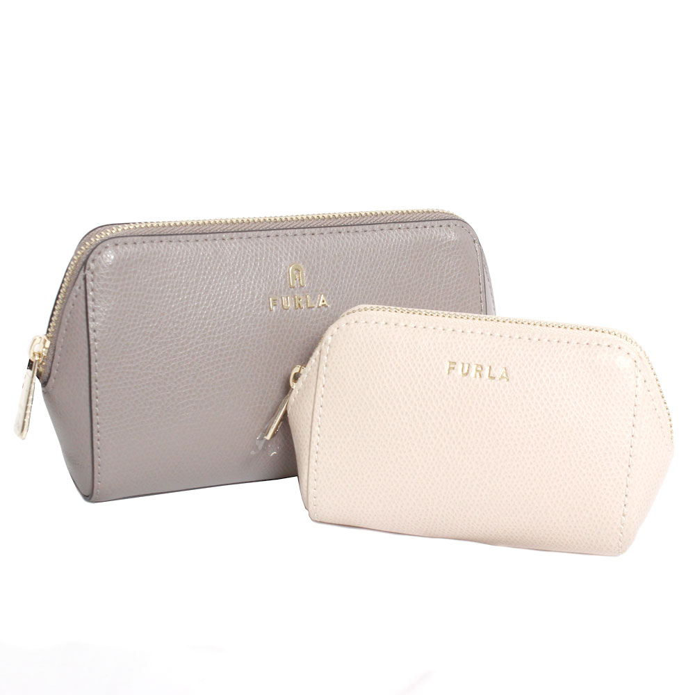 FURLA フルラ コスメポーチ CAMELIA M COSMETIC CASE SET WB00453 3782S STUCCO