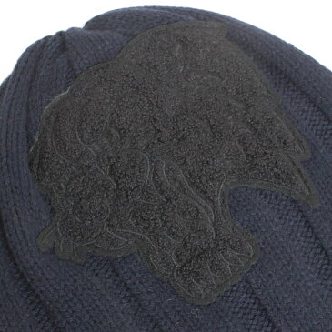 【新品】HYDROGEN ハイドロゲン PACH CASHMERE BEANIE スカル カシミヤ ニット帽子 233200 013 NAVY ネイビー