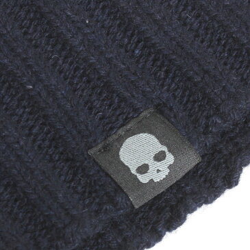 【新品】HYDROGEN ハイドロゲン PACH CASHMERE BEANIE スカル カシミヤ ニット帽子 233200 013 NAVY ネイビー