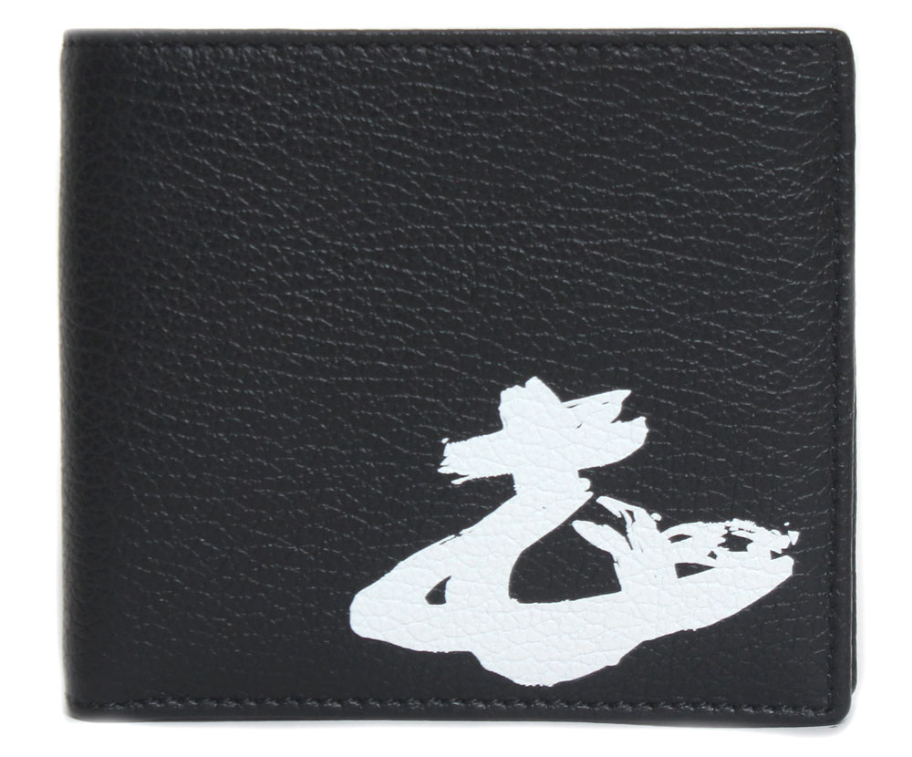 【送料無料】Vivienne Westwood ヴィヴィアンウエストウッド 　メンズライン 二つ折り財布 MELIH MAN BILLFOLD 51120008 42029 N402 BLACK/WHITE ブラック【楽ギフ_包装】