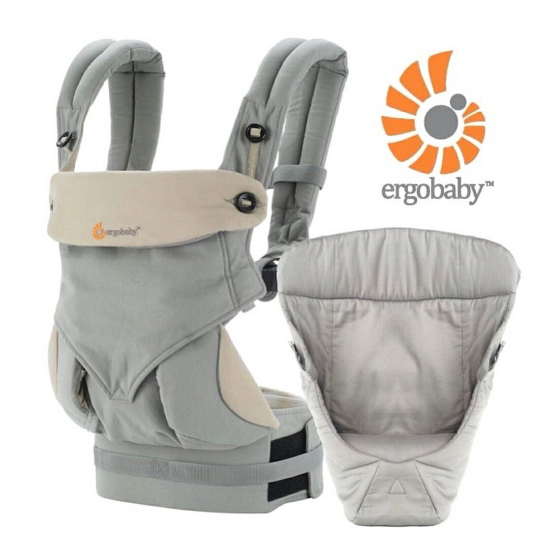 【新品】エルゴベビー ergobaby FOUR POSITION 360 スリーシックスティ BABY CARRIER インファント インサート付き ベビーキャリア 抱っこ紐 BCIIAGRYV3 GREY グレー