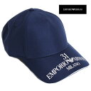 【送料無料】EMPORIO ARMANI エンポリオアルマーニ CAP 帽子 キャップ 627881 2R565 00035 BLUE メンズ BASEBALL LOGO STANPATO VISIERA　ネイビーブルー