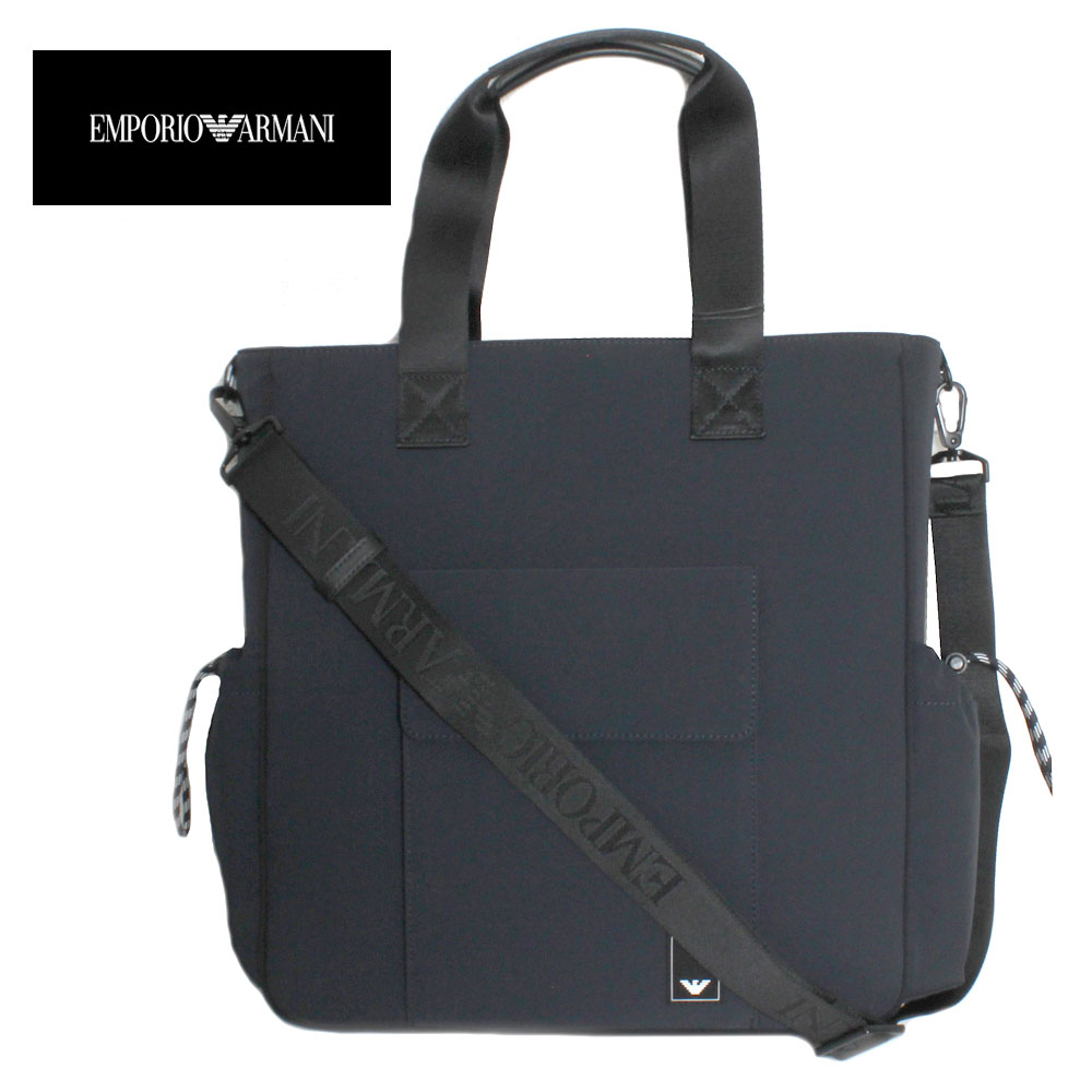 【送料無料】EMPORIO ARMANI エンポリオアルマーニ TOTE TRAVEL SHOPPING BAG Y4N149 Y104V 80033　NAVY BLUEメンズ レディース ユニセックス【父の日】