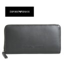 アルマーニ 長財布（メンズ） 【送料無料】EMPORIO ARMANI エンポリオアルマーニ ラウンドファスナー長財布 フルジップウォレット Y4R169 Y143J 81072 ブラック メンズ レディース ユニセックス