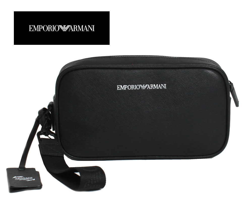 【送料無料】EMPORIO ARMANI エンポリオアルマーニ トラベルポーチ Y4R356 Y020V 81336 BLACK メンズ ユニセックス