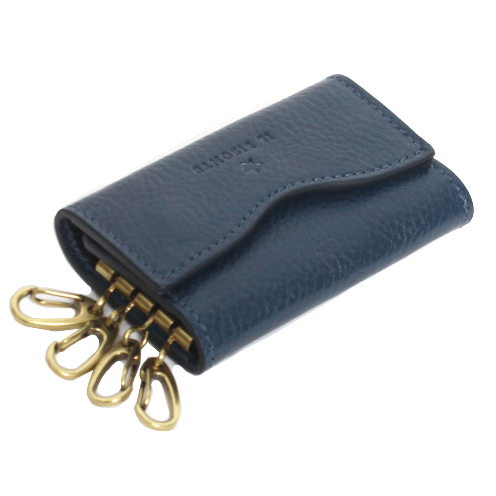 【新品】【送料無料】IL BISONTE イル ビゾンテ 4連キーケース SKH144 PV0001 BL137 NAVY