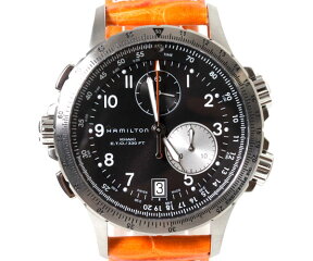 【送料無料】HAMILTON ハミルトン 腕時計 Khaki ETO カーキ E.T.O H77612933 オレンジ クロノグラフ