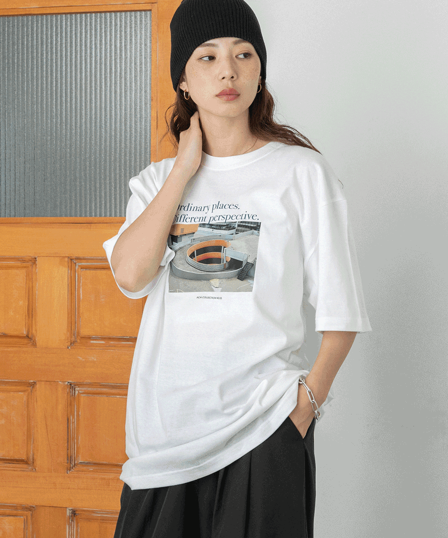 【7/20 再受注スタート！】LAピクチャーTee フォトTシャツ ピクチャーTシャツ プリントTシャツ グラフィックTシャツ オーバーサイズ ゆったり ドロップショルダー ユニセックス 大人 カジュアル メンズライク トレンド レディース PICHI ピイチ オリジナル 5900 0701