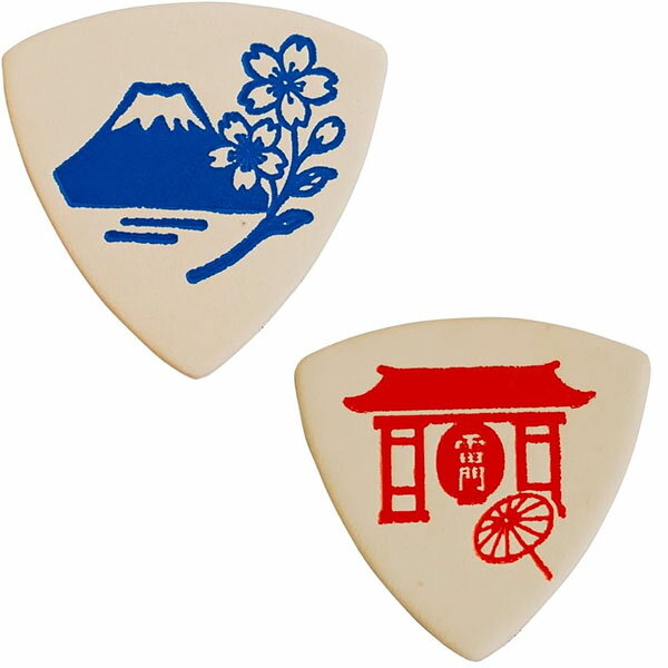 KIWAYA ウクレレ用 本革製ピック 富士＆浅草セット (国産)