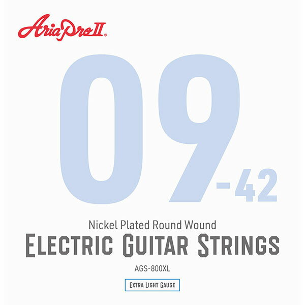 Electric Guitar Strings - AriaProII アリアプロツー エレキギター弦 09-42 AGS-800XL　[エクストラライト]