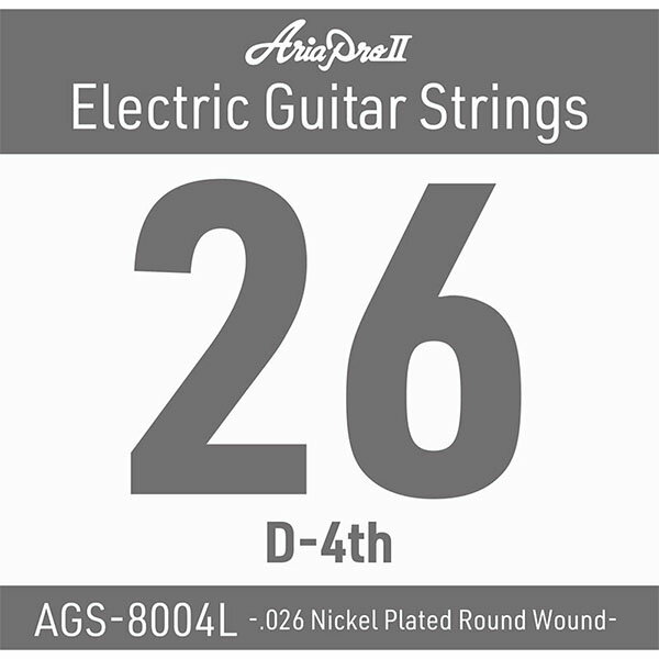Electric Guitar Strings - AriaProII アリアプロツー エレキギター弦 AGS-8004L (.026W)　ライト4弦(バラ弦)