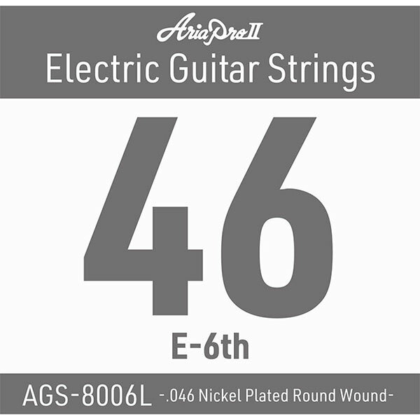 Electric Guitar Strings - AriaProII アリアプロツー エレキギター弦 AGS-8006L (.046W)　ライト6弦(バラ弦)