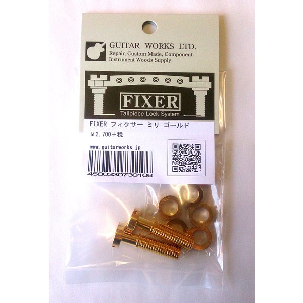 FIXER　テールピースロックシステム　ミリ　【ブラック・ゴールド】