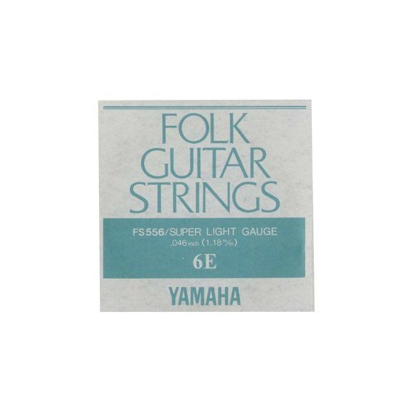 ヤマハ　スーパーライトゲージのフォークギター用バラ弦。 セット弦FS550の6弦のみ1本バラ売りです。 FS556 6弦 .046インチ