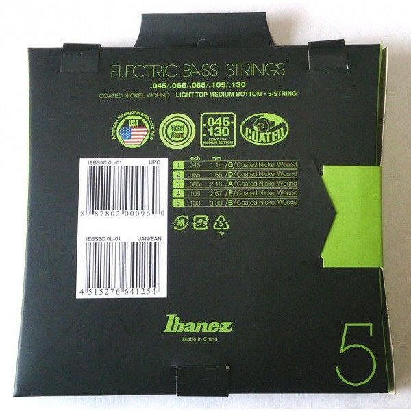 Ibanez アイバニーズ 5弦 エレキ ベース弦　ライトトップミディアムボトム IEBS5C
