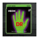 DR弦 ベース弦　NEON COATED NGB-45 HI-DEF GREEN 45-65-85-105 ネオンシリーズはクリアで、きらびやかで音楽的なサウンドを持った、蛍光カラーコーティングの弦です。きっとその鮮やかなカラーに魅了されることでしょう。 このネオングリーンは　グリーン単色セットです。 日光や、ステージの照明上ではビビットなカラー、ブラックライトのもとでは強く発光します。 もちろんコーティング弦であるため、アンコーティング弦より3 〜 4 倍の寿命とK3 コーティングテクノロジーによる「アンコーティングを凌駕する響き」です。 ※NEON シリーズは「蓄光」ではございません。自発的に暗闇での発光はしません。 ブラックライト下、もしくはブルーでの暗転等のステージ照明に反応し、発光します。DR はギルドギターの創設者Al Dronge が、自身のアイディアを息子であるMark Dronge（DR 創設者）へ受け継いだことから始まっています。 ギターの制作に携わるなかで、弦に関する様々なアイディアや、プレイヤーとしてのアイディアなどを次々と形にしてきました。 DR は「ハンドメイド弦は、マシンワウンドに比べ、素材による張力や寸法の変化への調整や、不整合性への対応力において正確である。」と考え、長年にわたり昔ながらの職人技と高品質なアメリカ産の原料を使用しアメリカでのハンドメイドによる生産にこだわり続けています。 DR はラウンドコアのサウンドの素晴らしさを世の中に改めて示し、更にフォスファーブロンズとニッケルプレートを交互に巻きつけたZebra 弦や世界初ハイパフォーマンスギターコーティング弦K3 のカラーコーティングとして、NEON、更にドロップチューニングと普通のチューニングが出来るDDT などユニークで多彩なアイディアにあふれる弦を生産しつづけています。 その斬新で革新的なアイディアと製品へのこだわり、高い開発能力、そして高い技術力によって多くのアーティストから愛され、多くのシグネチャーモデルを生産、開発してきました。常にチャレンジし続けるアーティスト、プレイヤー達とともにDR も日々、より良い製品へのチャレンジをつづけ、現在も世界中にそのファンを増やし続けています。