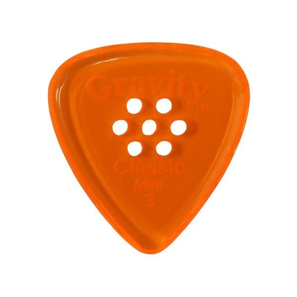 GRAVITY GUITAR PICKS ピック クラシック・ミニ マルチホール ［3.0 mm with Multi-Hole, Orange］ 高級