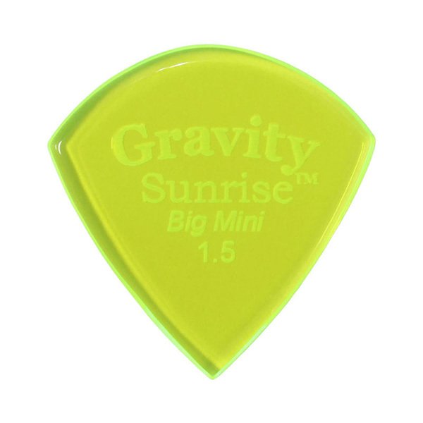 GRAVITY GUITAR PICKS ピック サンライズ ビッグミニ ［1.5mm, Fluorescent Green］ 高級