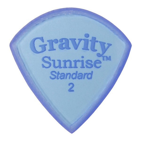GRAVITY GUITAR PICKS ピック　サンライズ　スタンダード　マスターフィニッシュ　［2.0mm, Blue, Master Finish(Unpolished)］　高級