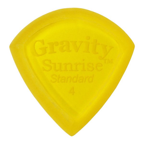 Musical Instruments - GRAVITY GUITAR PICKS ピック　サンライズ　スタンダード　マスターフィニッシュ　［4.0mm, Yellow, Master Finish(Unpolished)］　高級