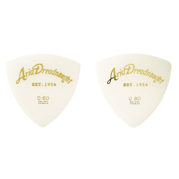 ARIA ピック ドレッドノート P-AD01　トライアングル ホワイト