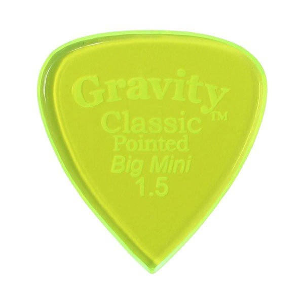 Rakuten - GRAVITY GUITAR PICKS ピック クラシック・ポインテッド・ビッグミニ ［1.5mm, Fluorescent Green］ 高級