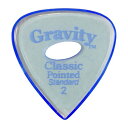 GRAVITY GUITAR PICKS ピック クラシック・ポインテッド・スタンダード　エリプスグリップホール ［2.0 mm with Elipse Grip Hole, Blue］ 高級