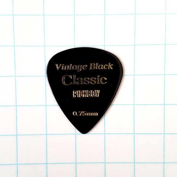 PICKBOY[ピックボーイ]　ピック　ビンテージ クラシックピック ブラック　ティアドロップ　GP-07